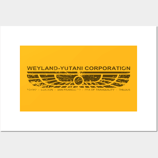 Weyland-Yutani Corp Emblem (black) Wall Art by GraphicGibbon